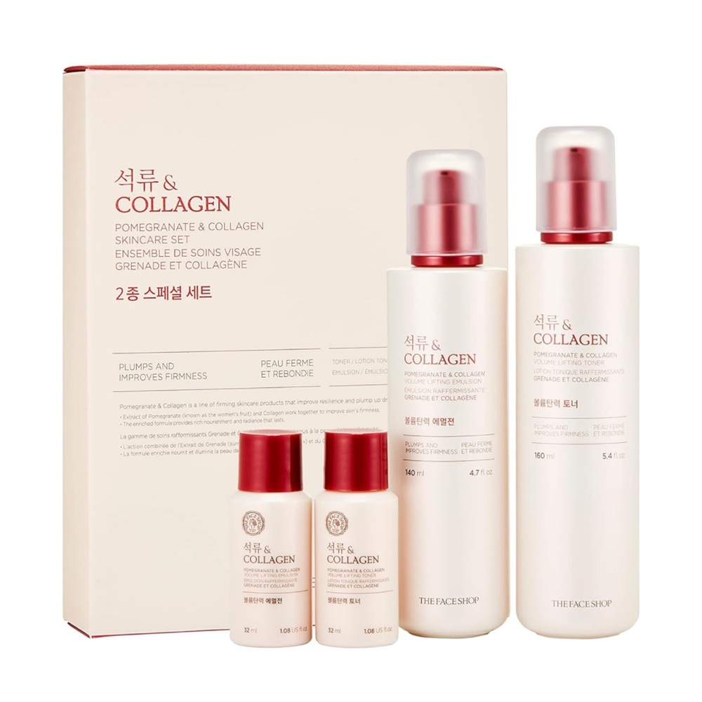 The Face Shop Pomegranate & Collagen Skincare Set K-Beauty